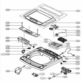 Outer Case Assembly 1 Diagram and Parts List for 048231013369 ASSEEUS LG Washer Dryer Combo