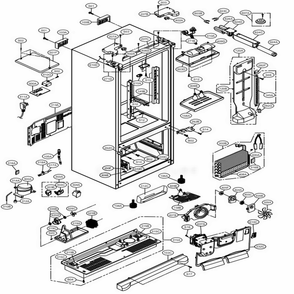 Case Parts Diagram and Parts List for 78506 ATI4SER LG Refrigerator