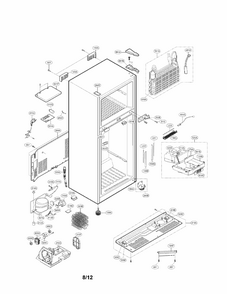 Case Parts Diagram and Parts List for 79578032210  Kenmore Refrigerator