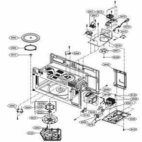 Interior Parts 1 Diagram and Parts List for 85064 CBSESEA LG Range