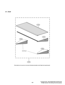 Shelf Diagram and Parts List for GR-617AGPPM ASWCNA0 LG Refrigerator