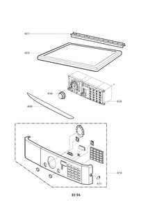 Cabinet And Control Parts Diagram and Parts List for 79681393610  Kenmore Dryer
