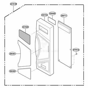 Part Location Diagram of 3572W0A186B LG PANEL,CONTROL