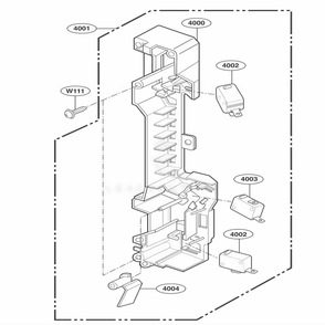 Latch Board Parts Diagram and Parts List for JMV8196ACQ ABSEJEC LG Range