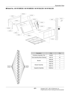 Diagram 10 Diagram and Parts List for AK-W150LC00 ADGBLCL LG Air Conditioner