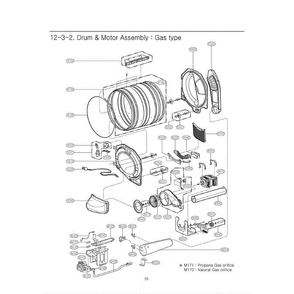 Section 3 Diagram and Parts List for DLG6952W ABWEEUS LG Dryer