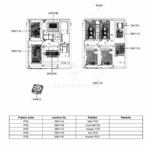 Main 8 Diagram and Parts List for ACAH033HDTB AAAAAAU LG Air Conditioner