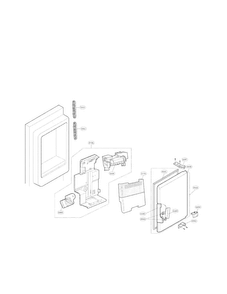 Ice Maker And Ice Bin Parts Diagram and Parts List for LFX25978ST 01 LG Refrigerator
