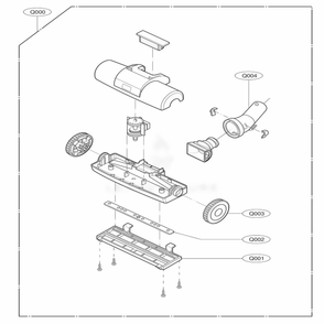 Nozzle Assembly, Power 1 Diagram and Parts List for 21325 ANBESRC LG Canister Vacuum