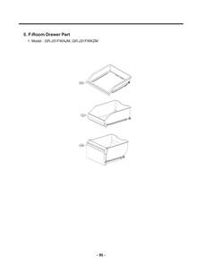 F-Room Drawer Part Diagram and Parts List for GR-J31FWAJM ASBCNA0 LG Refrigerator