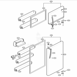 Door Parts Diagram and Parts List for 78039 AWBCSE5 LG Refrigerator