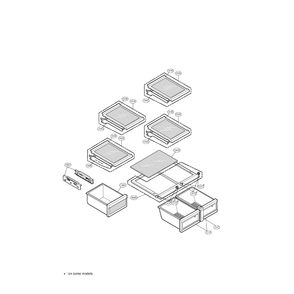 Refrigerator Diagram and Parts List for LFX25961SB 00 LG Refrigerator