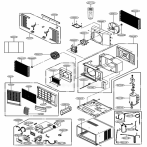 Part Location Diagram of 3530A20009W LG GRILLE ASSEMBLY,REAR