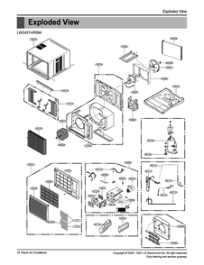 Lw2421hrsm Diagram and Parts List for LW2421HRSM AT3AUSH LG Air Conditioner