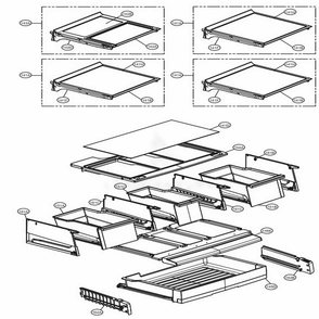 Refrigerator Parts Diagram and Parts List for LFX31925SW ASWCNA5 LG Refrigerator