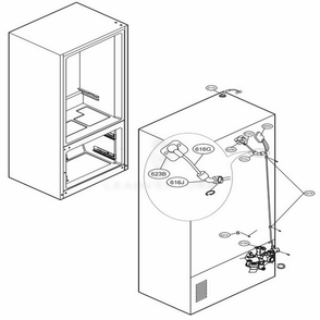 Valve And Water Tube Parts Diagram and Parts List for LFX28968ST ASTCNA2 LG Refrigerator
