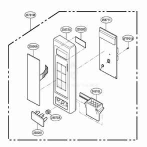 Part Location Diagram of 3572W0A238B LG PANEL,CONTROL