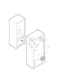 Valve And Water Tube Parts Diagram and Parts List for LFX31935ST 02 LG Refrigerator