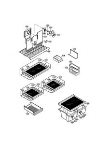 Shelves Diagram and Parts List for LRTB2021W  LG Refrigerator