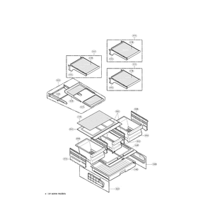 Refrigerator Diagram and Parts List for LFX21975ST 00 LG Refrigerator