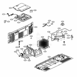 Mechanical Compartment Diagram and Parts List for 51329 AWBCSER LG Refrigerator