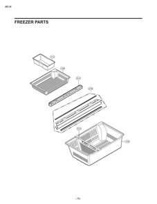 Freezer Parts Diagram and Parts List for GM-L26ANSJP ASTCNA0 LG Refrigerator