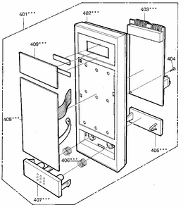Control Panel Diagram and Parts List for 7218922280  Kenmore Microwave