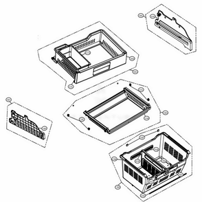Freezer Parts Diagram and Parts List for 72373 ASTCSE2 LG Refrigerator