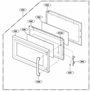 Part Location Diagram of 3720W0D311D LG PANEL,DOOR
