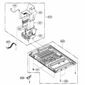 Base Plate Parts Diagram and Parts List for MH1596CIR CSSELEC LG Range