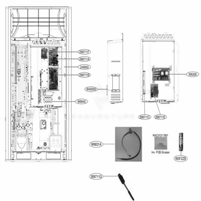 Main 1 Diagram and Parts List for ARUM072BTE5 AWGBLUS LG Air Conditioner