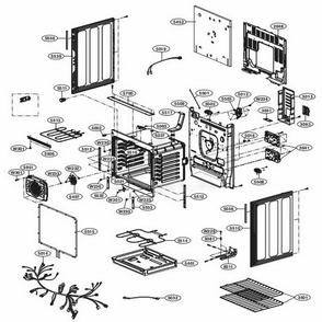 Cavity Parts Diagram and Parts List for LREL6323S FSTLLGA LG Range