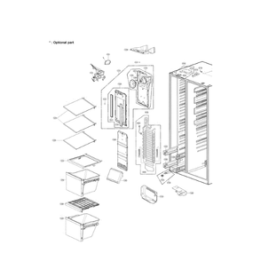 Part Location Diagram of AFC73089601 LG LEG ASSEMBLY,ADJUST