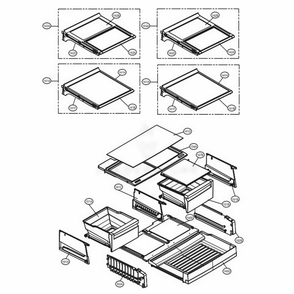 Refrigerator Parts Diagram and Parts List for 72069 AWBCSE0 LG Refrigerator