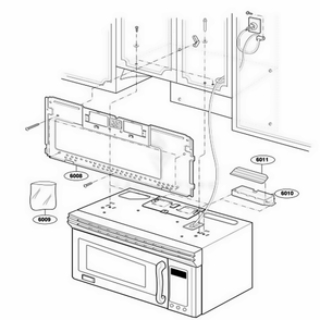 Installation Parts Diagram and Parts List for 80882 AW2ESEA LG Microwave
