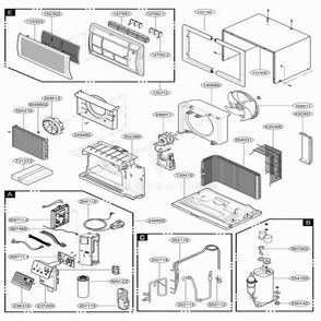 Part Location Diagram of AJR73202701 LG Tube Assembly,Condenser(Out)
