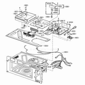 Interior Parts 2 Diagram and Parts List for UPMC3084ST CSBESGN LG Microwave