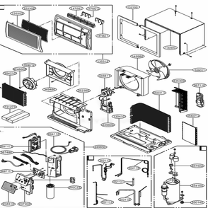 Main Diagram and Parts List for LT1036CER AC3AUSB LG Air Conditioner