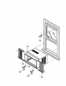 Installation Kit Assembly Diagram and Parts List for 58070122000  Kenmore Air Conditioner