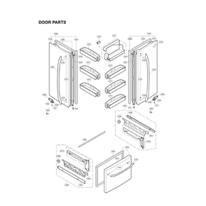 Door Diagram and Parts List for LFC23760ST 04 LG Refrigerator