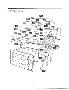 Complete Microwave Assembly Page 5 Diagram and Parts List for MH-1355M  LG Microwave