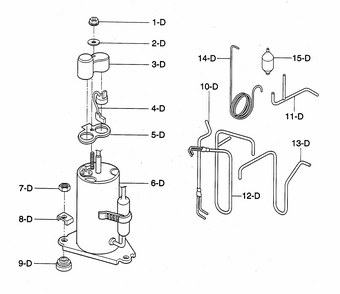 Part Location Diagram of 2520UCAA003 LG COMPRESSOR SET,CHINA