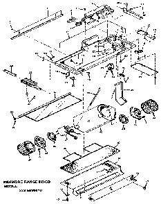 Range Diagram and Parts List for 2335998810  Kenmore Range Hood