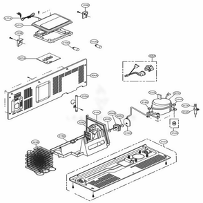 Machine Compartment Diagram and Parts List for 51832 ASWCSE0 LG Refrigerator