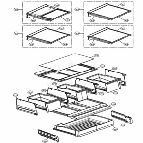 Refrigerator Parts Diagram and Parts List for LSFXC2476S ASTCNA0 LG Refrigerator