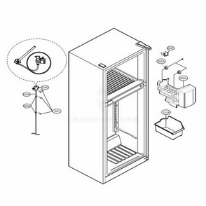 Ice Maker Parts Diagram and Parts List for LTCS20220B AWBCNA4 LG Refrigerator