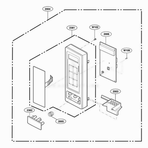 Controller Parts Diagram and Parts List for LD510P AGRQAMA LG Wall Oven