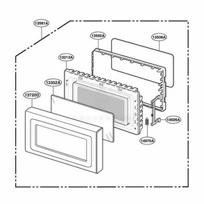 Part Location Diagram of 3720W1D095S LG PANEL,DOOR