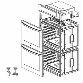 Main Diagram and Parts List for LWD3063ST AS1LLGA LG Wall Oven