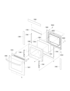Door Parts Diagram and Parts List for LRE30453ST 02 LG Range